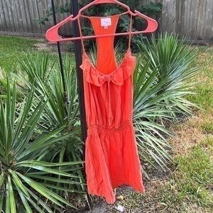 ▶️ Parker ◀️ Orange Little Silk Dress